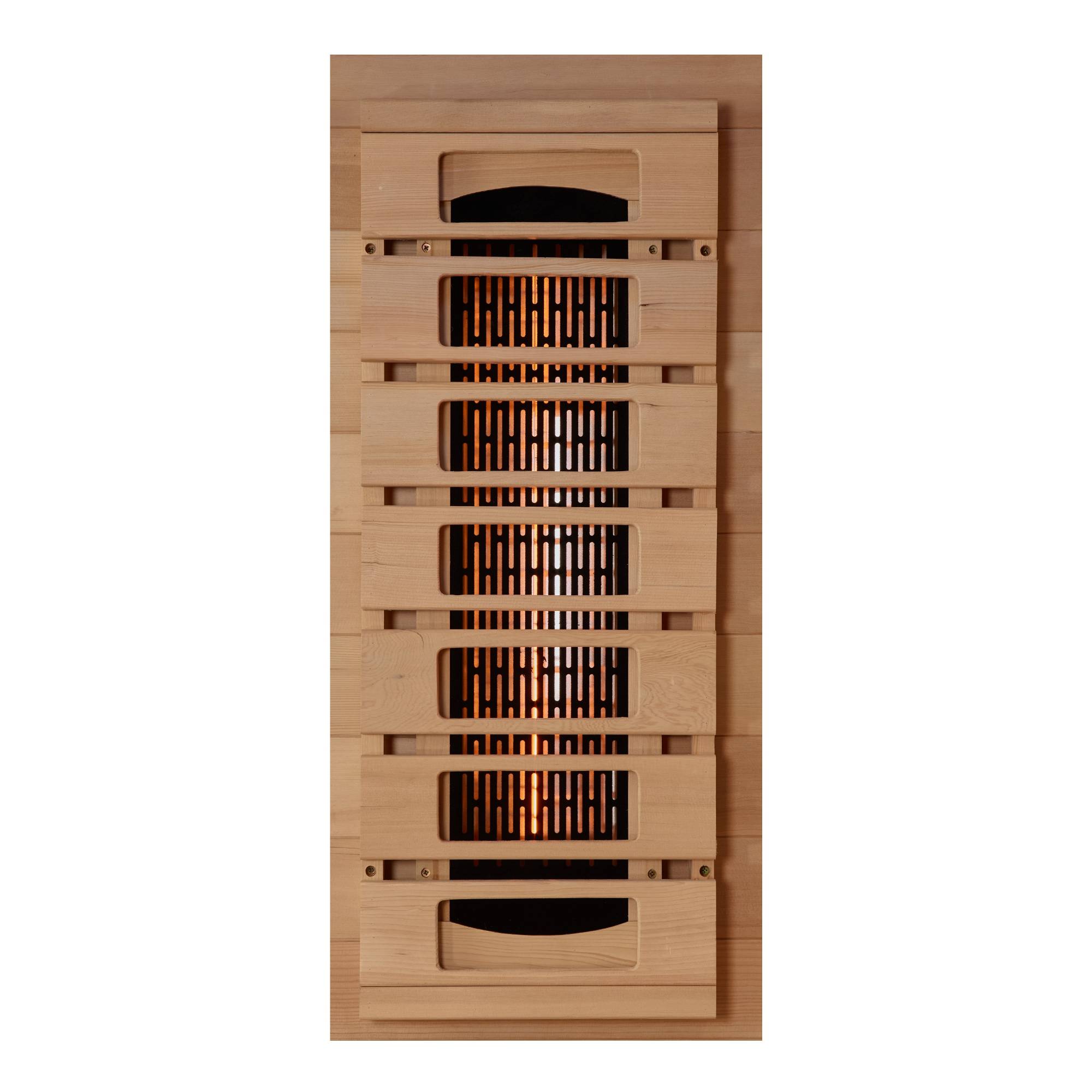 Golden Designs: 2-Person Reserve Edition Full Spectrum Near Zero EMF FAR Infrared Sauna with Himalayan Salt Bar - Elite Holistic Fitness