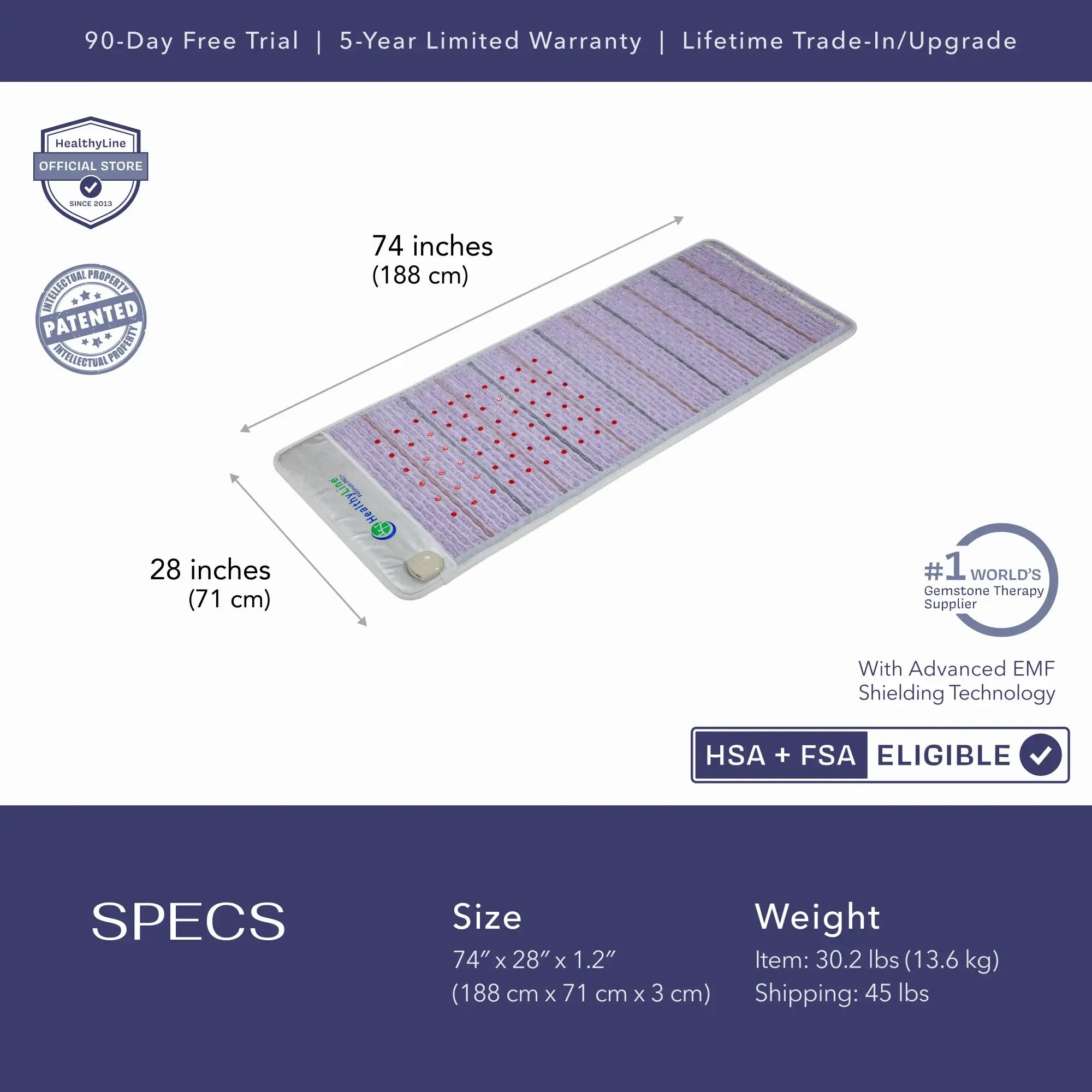 HealthyLine Platinum Series | PEMF Far Infrared Heating Mats - Elite Holistic Fitness