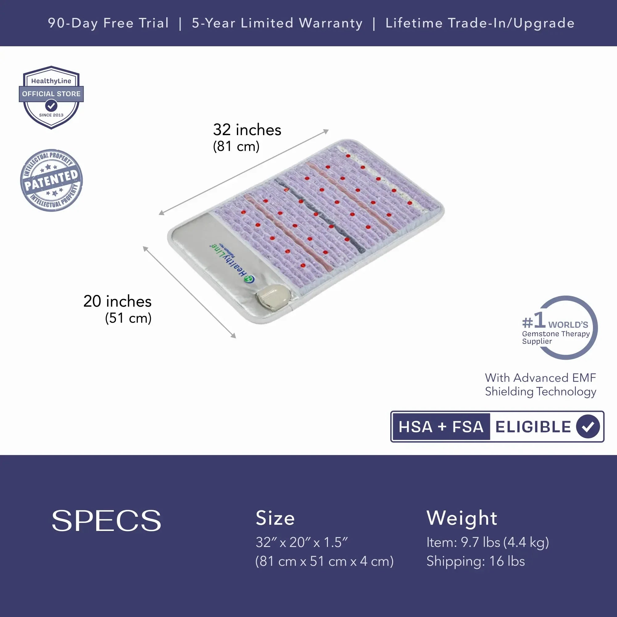 HealthyLine Platinum Series | PEMF Far Infrared Heating Mats - Elite Holistic Fitness