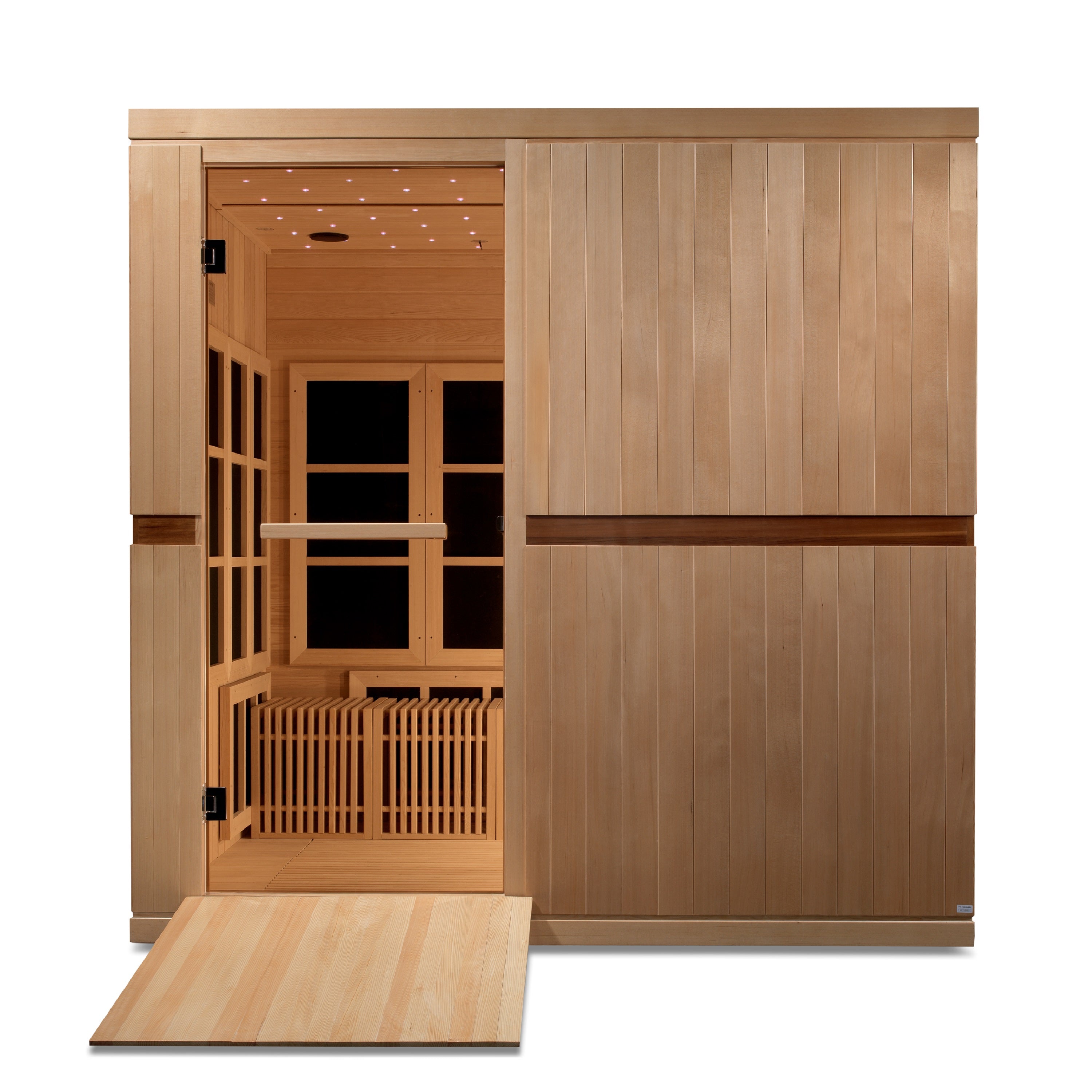 Golden Designs: Catalonia 8 Person Near Zero EMF FAR Infrared Sauna (2025) - Elite Holistic Fitness