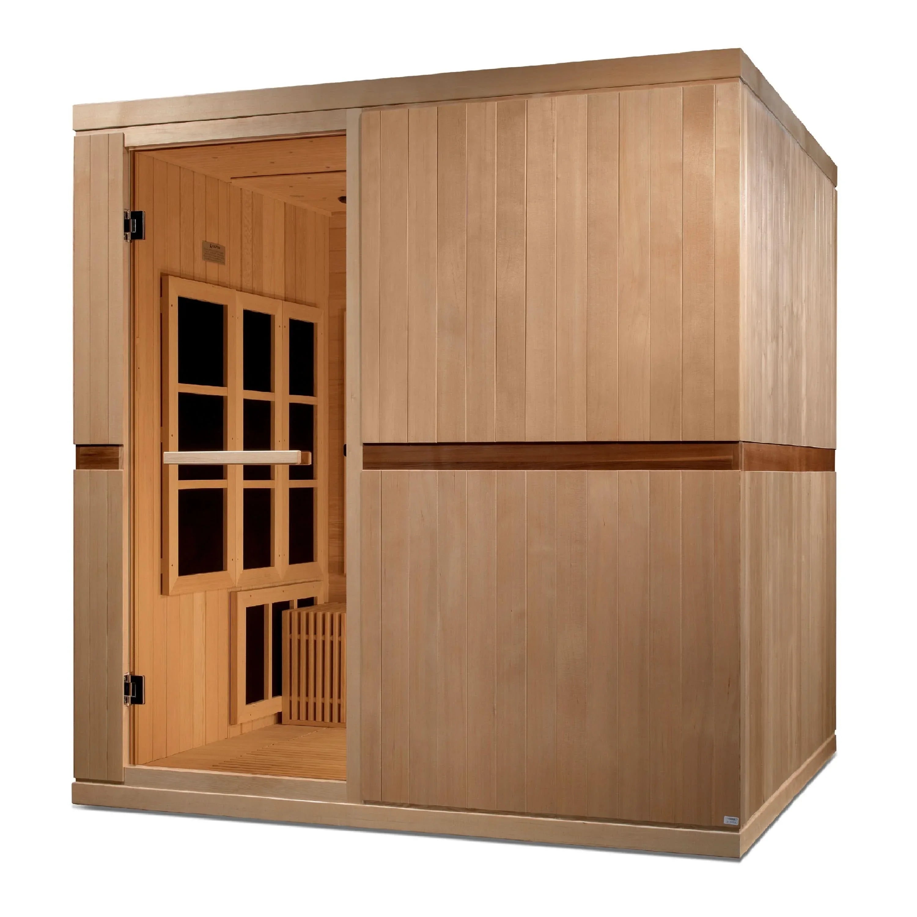 Golden Designs: Catalonia 8 Person Near Zero EMF FAR Infrared Sauna (2025) - Elite Holistic Fitness
