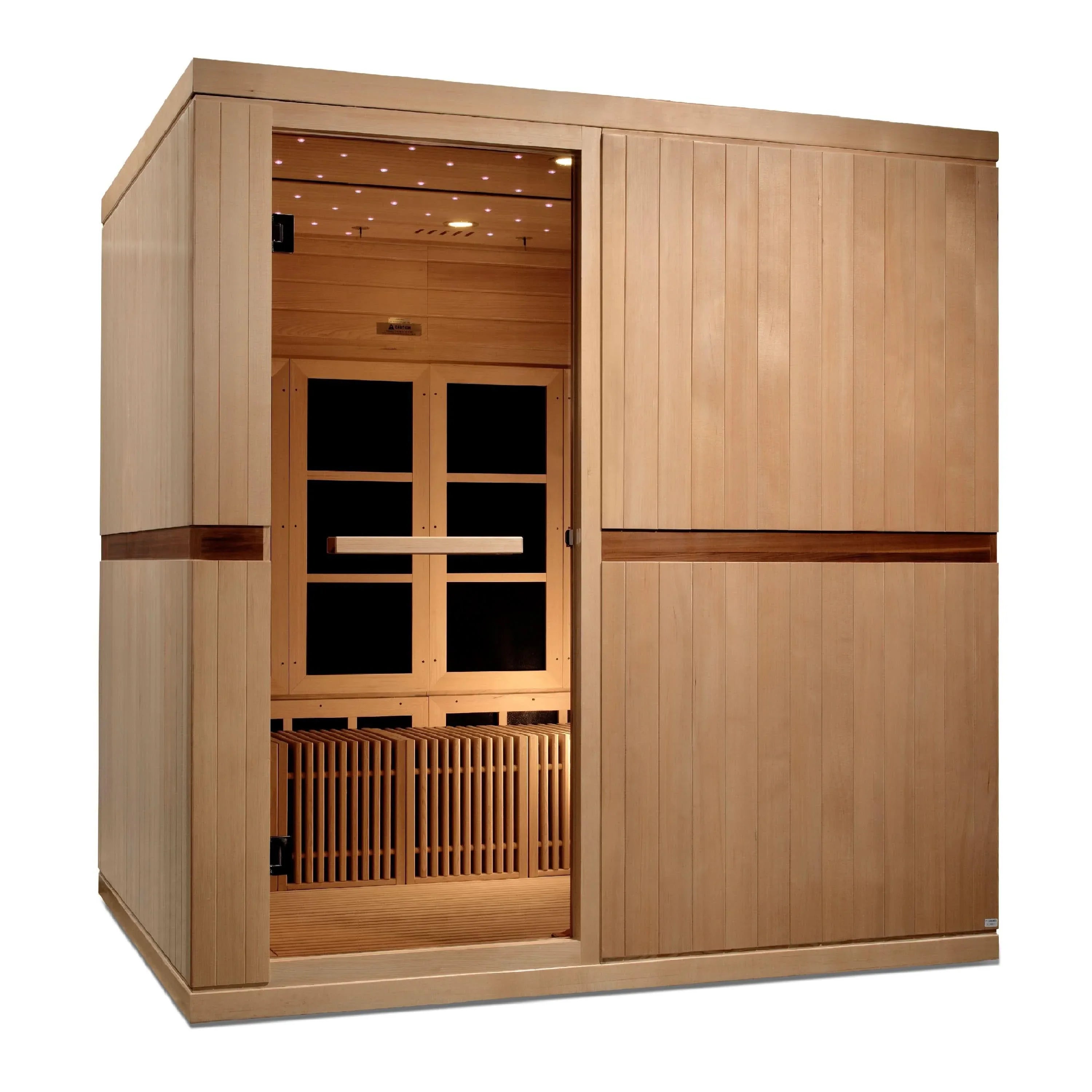 Golden Designs: Catalonia 8 Person Near Zero EMF FAR Infrared Sauna (2025) - Elite Holistic Fitness
