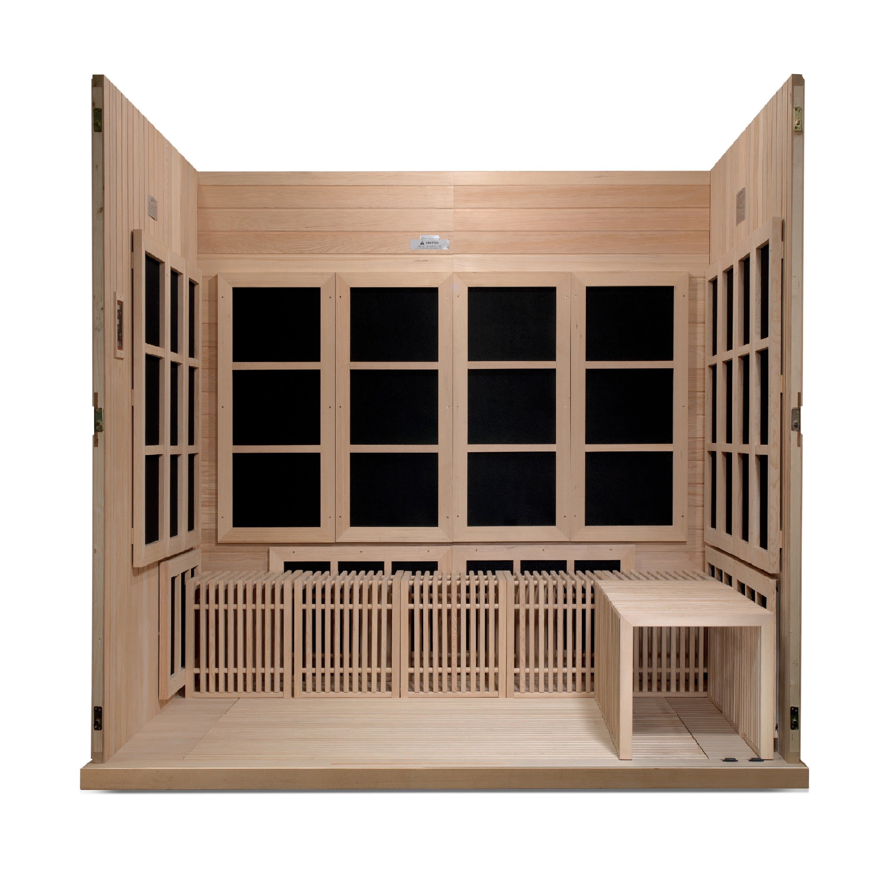 Golden Designs: Catalonia 8 Person Near Zero EMF FAR Infrared Sauna (2025) - Elite Holistic Fitness