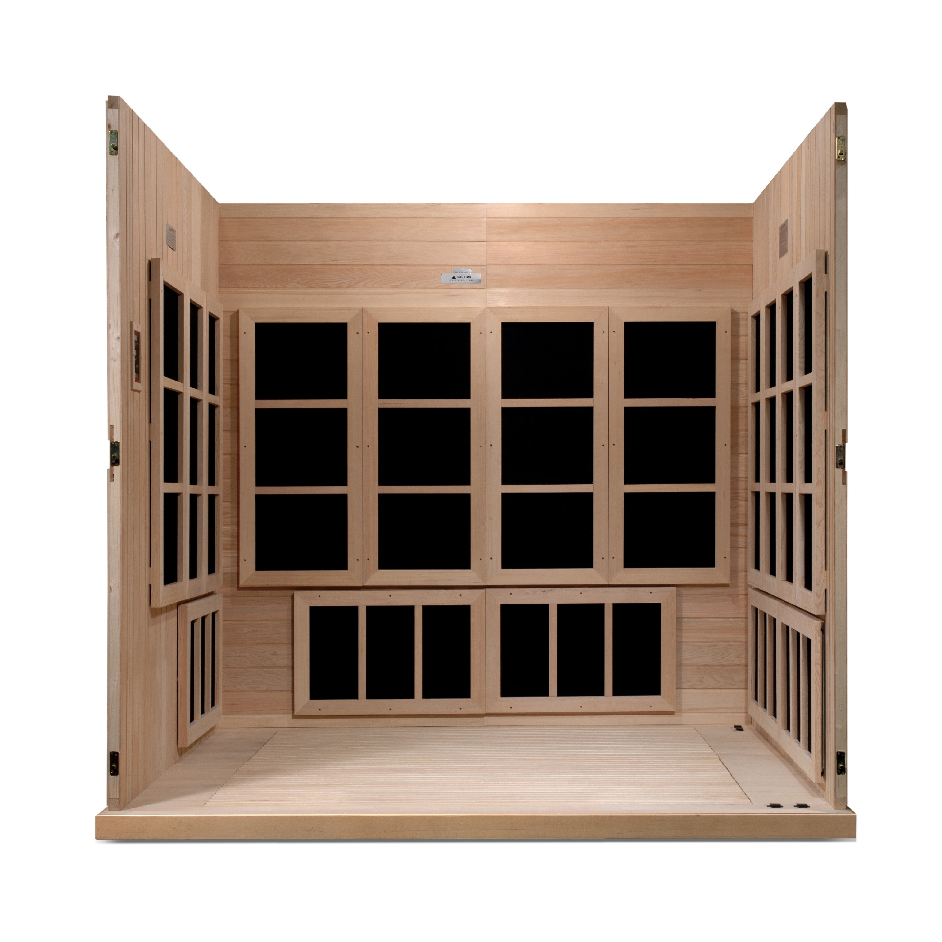 Golden Designs: Catalonia 8 Person Near Zero EMF FAR Infrared Sauna (2025) - Elite Holistic Fitness