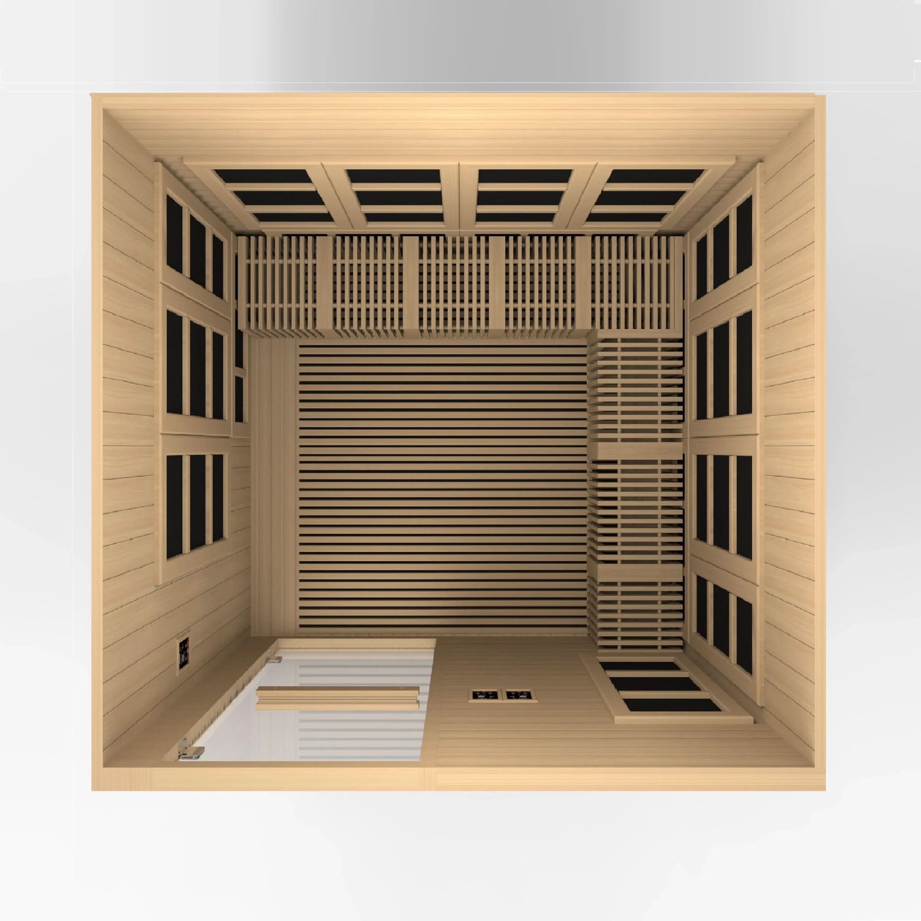 Golden Designs: Catalonia 8 Person Near Zero EMF FAR Infrared Sauna (2025) - Elite Holistic Fitness