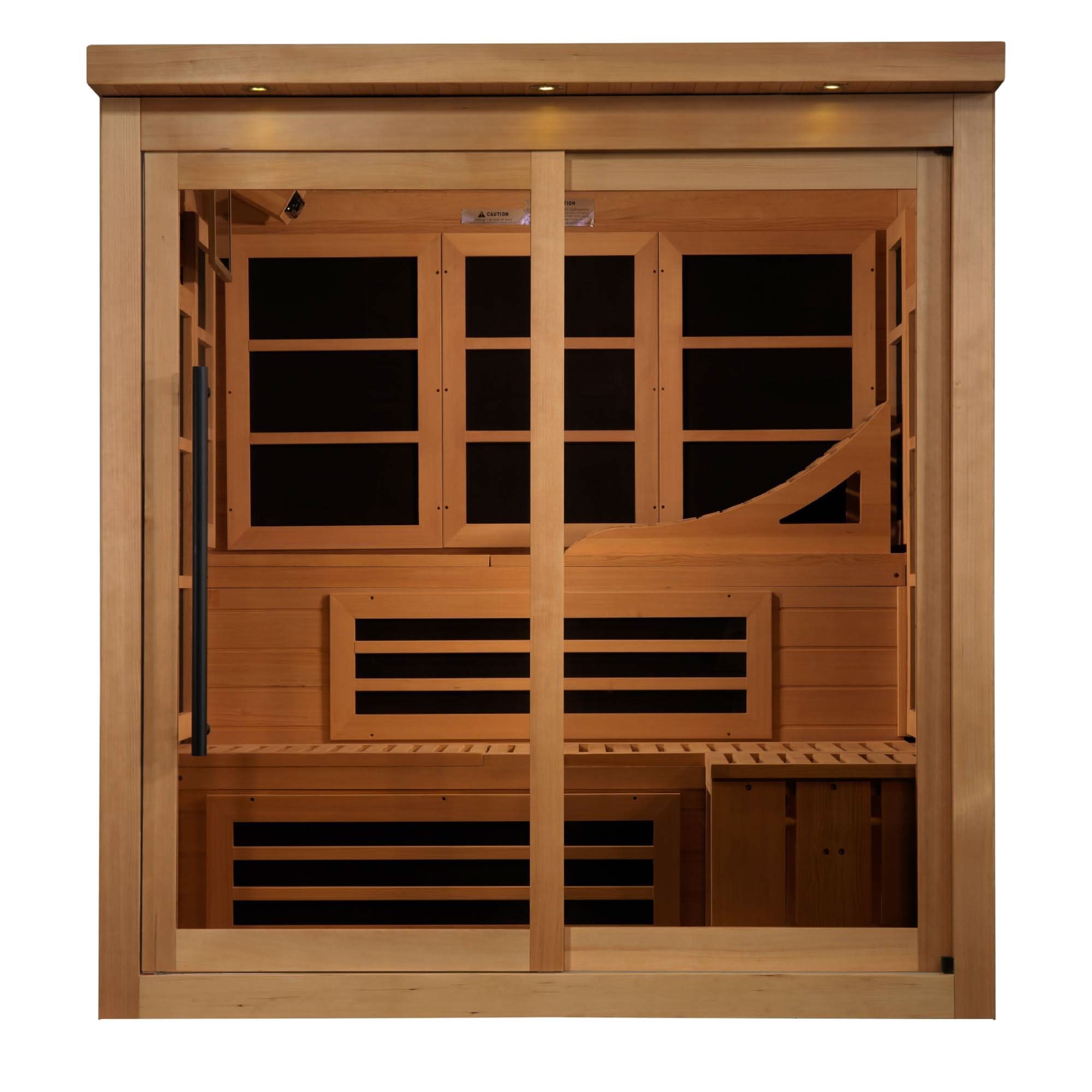 Golden Designs: Monaco Limited Edition 6-person Near Zero EMF FAR Infrared Sauna - Elite Holistic Fitness