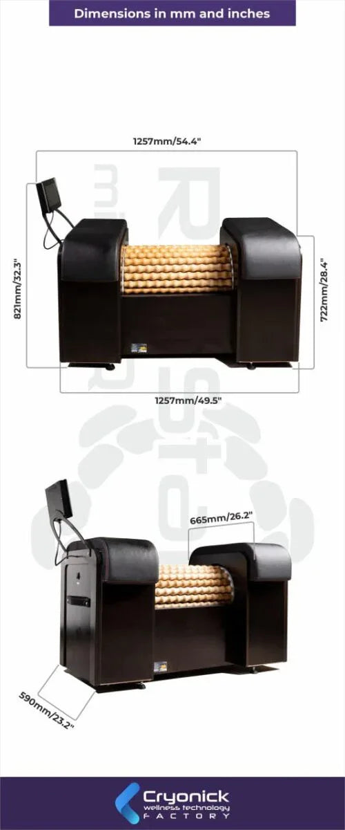 Cryonick Wellness Technology: RollStar Mini Infrared Lymphatic Massage Roller - Elite Holistic Fitness
