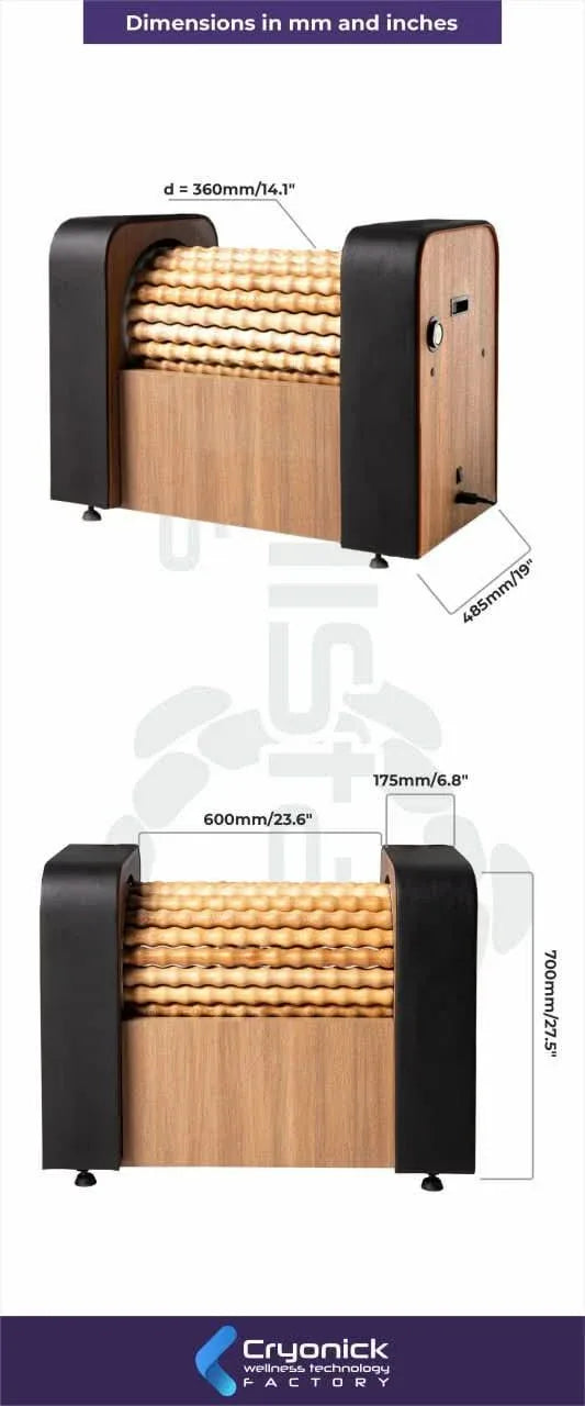 Cryonick Wellness Technology: RollStar Mini SQ Infrared Lymphatic Massage Roller - Elite Holistic Fitness