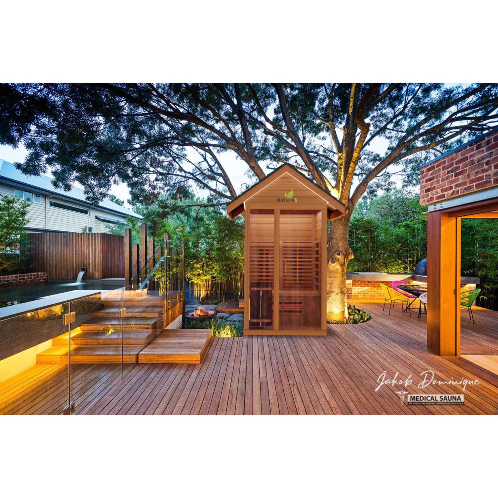 Medical Saunas: Nature 5 v2 Sauna Full-Spectrum Infrared Tech - Elite Holistic Fitness