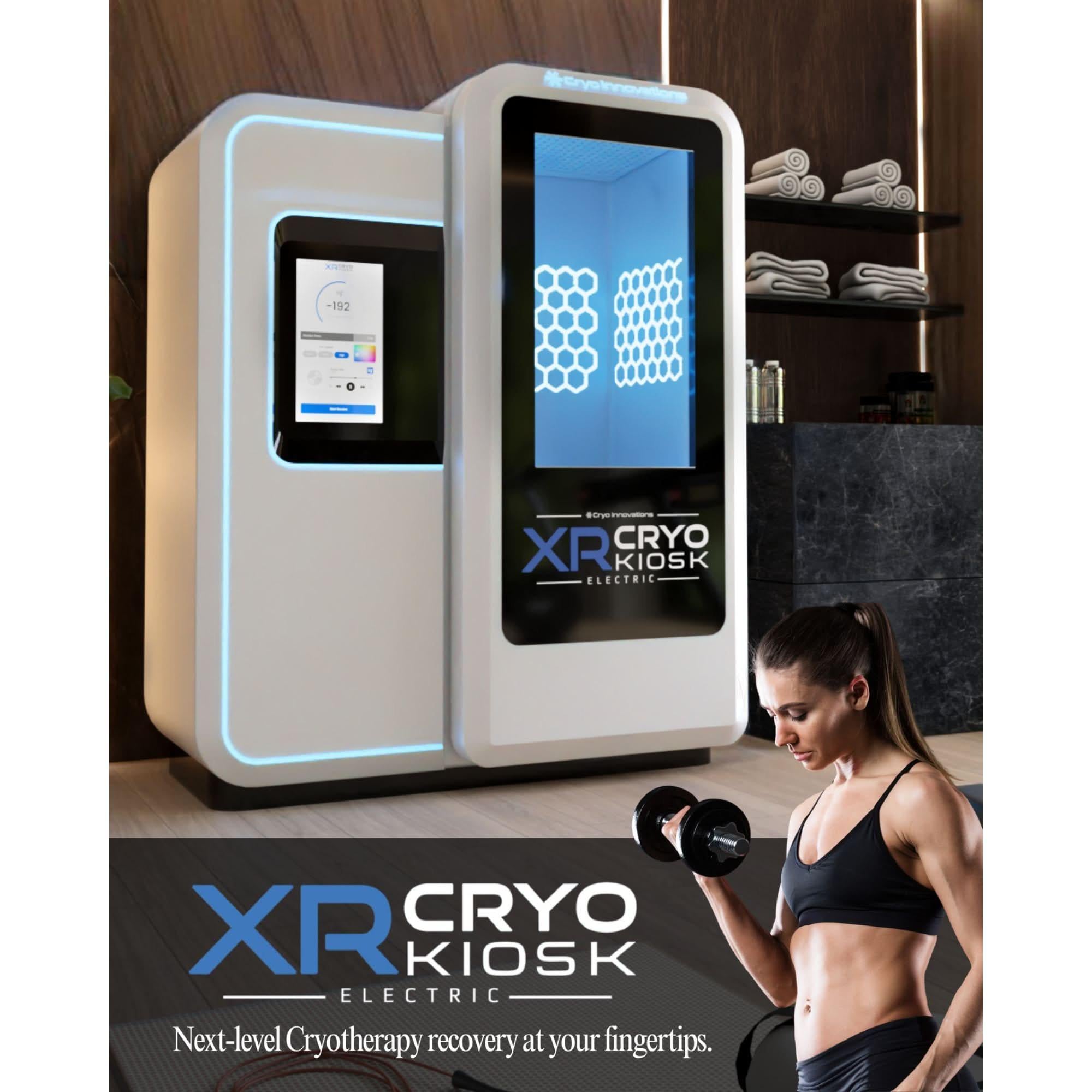 Cryo Innovations: XR Cryo Kiosk | Full Electric Cryotherapy Chamber.