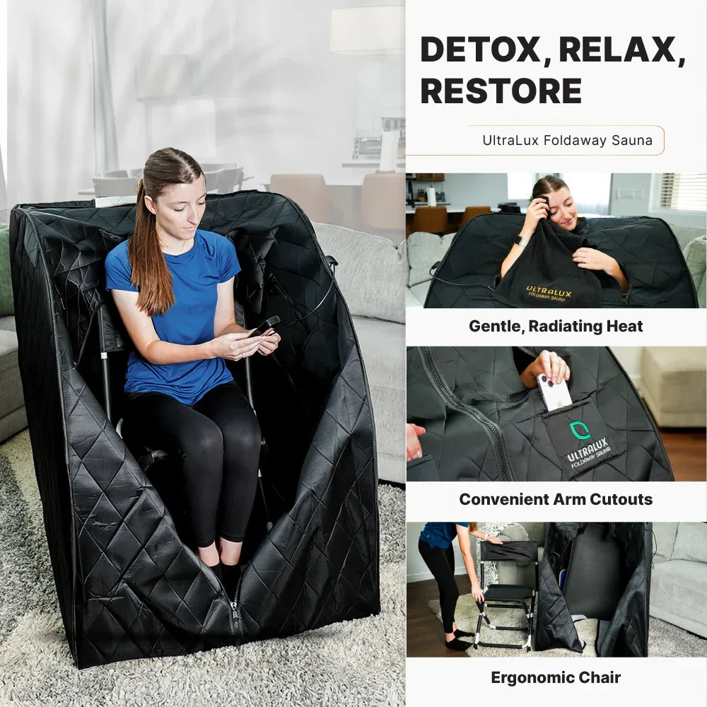 UltraLux Health Foldaway Infrared Sauna - Elite Holistic Fitness