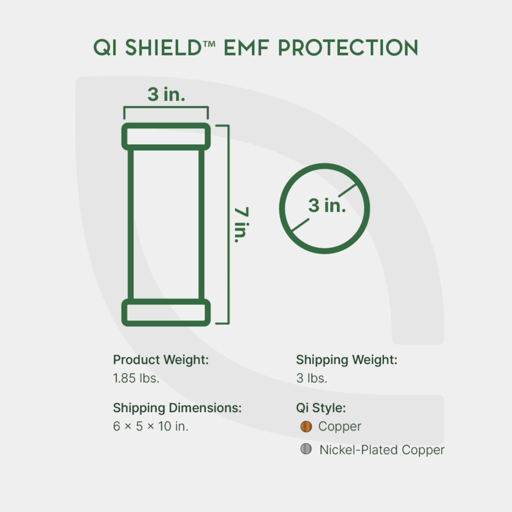 Qi-Shield EMF Protection with Waveguard Technology.