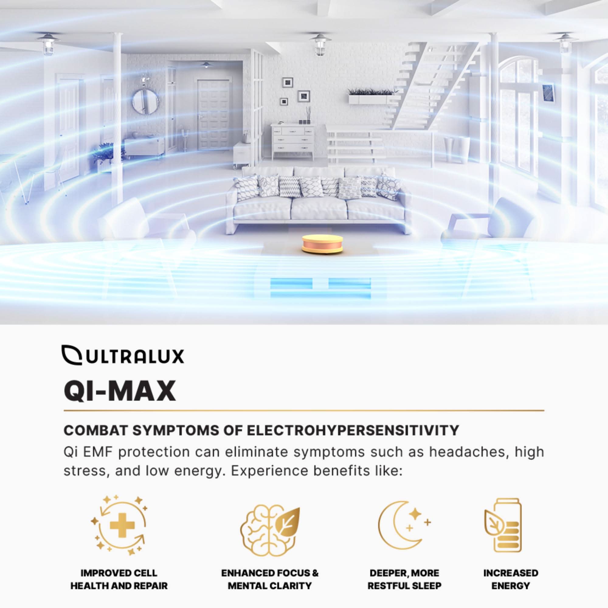 Qi-Max Premier EMF Protection with Waveguard Technology - Elite Holistic Fitness