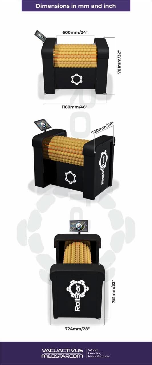 Vacuactivus: RollStar Mini Lymphatic Massage Roller - Elite Holistic Fitness