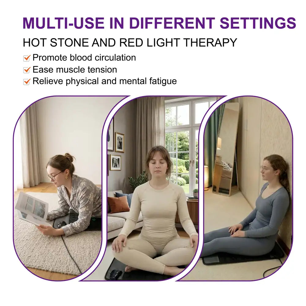 Far Infrared Jade PEMF Mat with TENS & LED Light Therapy