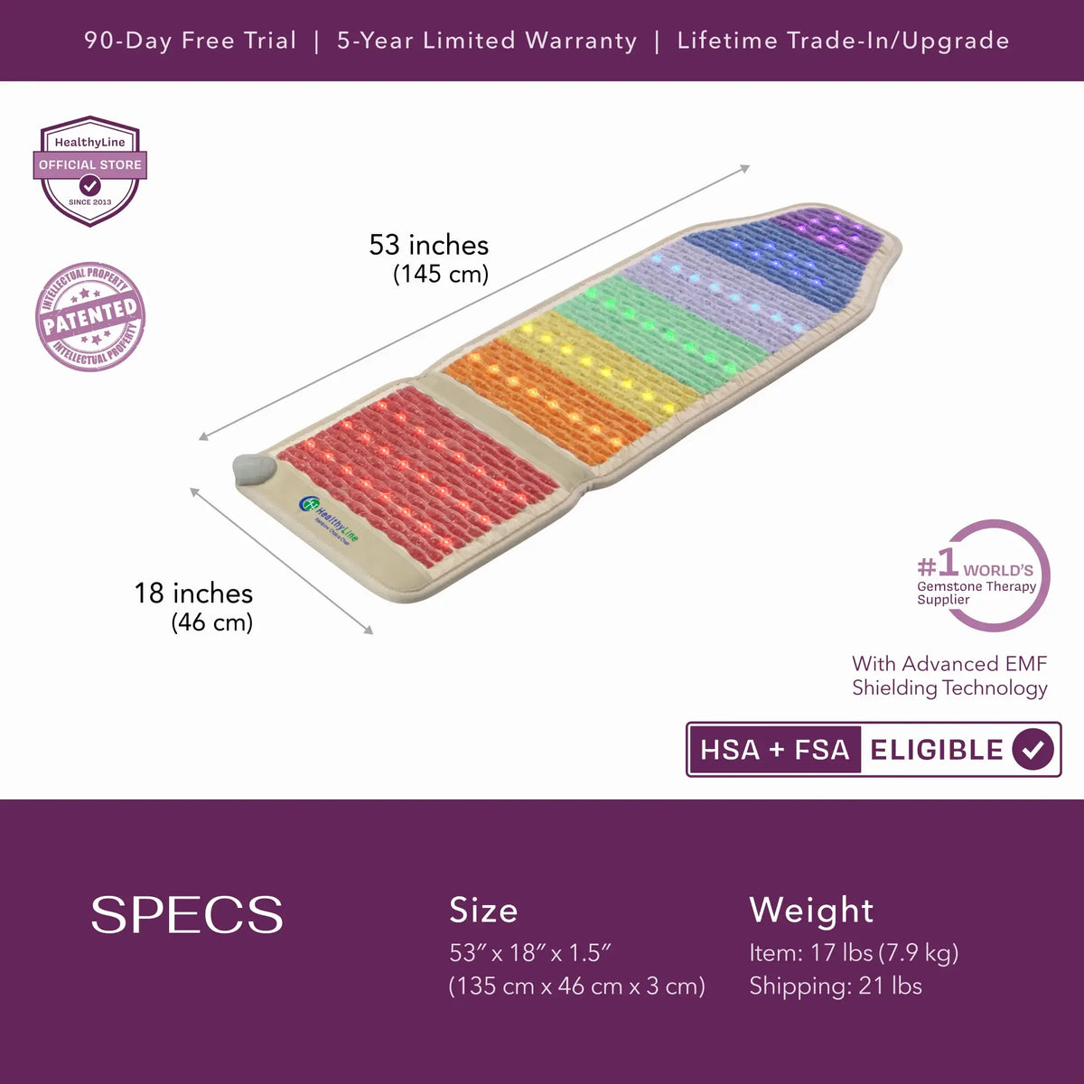 HealthyLine Rainbow Chakra Series | PEMF Far Infrared Heating Mats - Elite Holistic Fitness