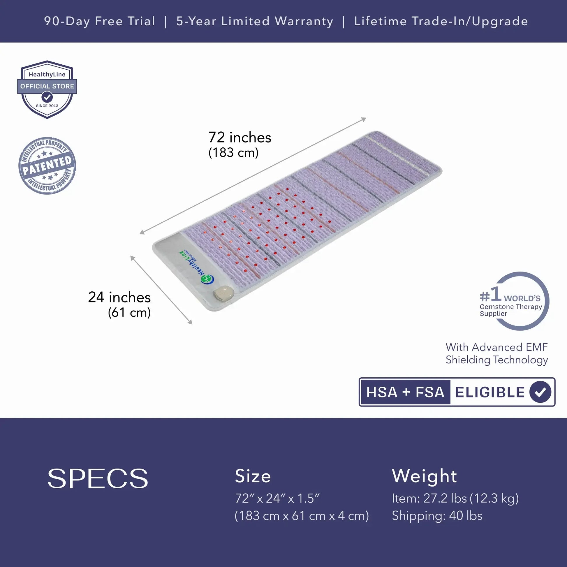 HealthyLine Platinum Series | PEMF Far Infrared Heating Mats - Elite Holistic Fitness