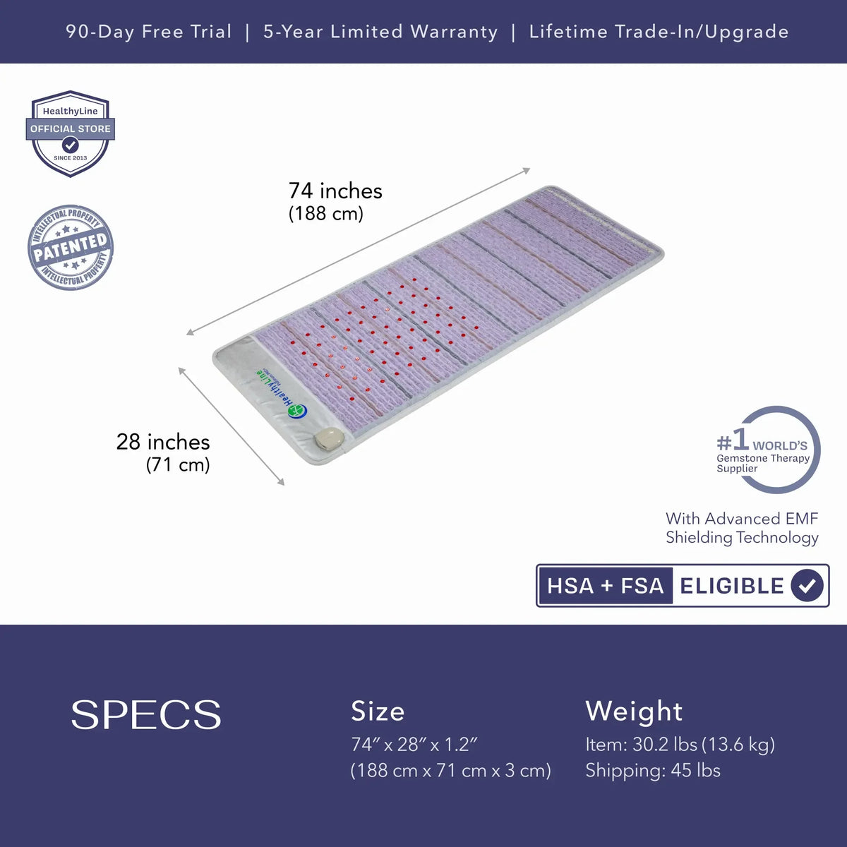 HealthyLine Platinum Series | PEMF Far Infrared Heating Mats - Elite Holistic Fitness