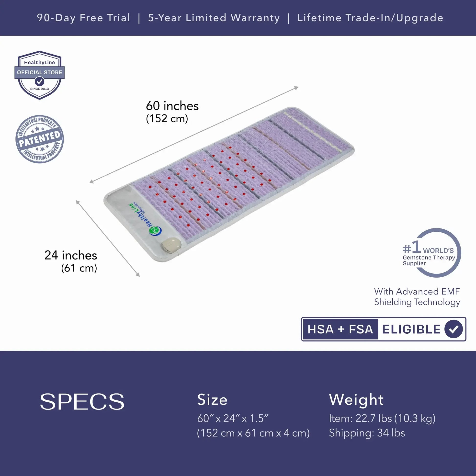 HealthyLine Platinum Series | PEMF Far Infrared Heating Mats - Elite Holistic Fitness