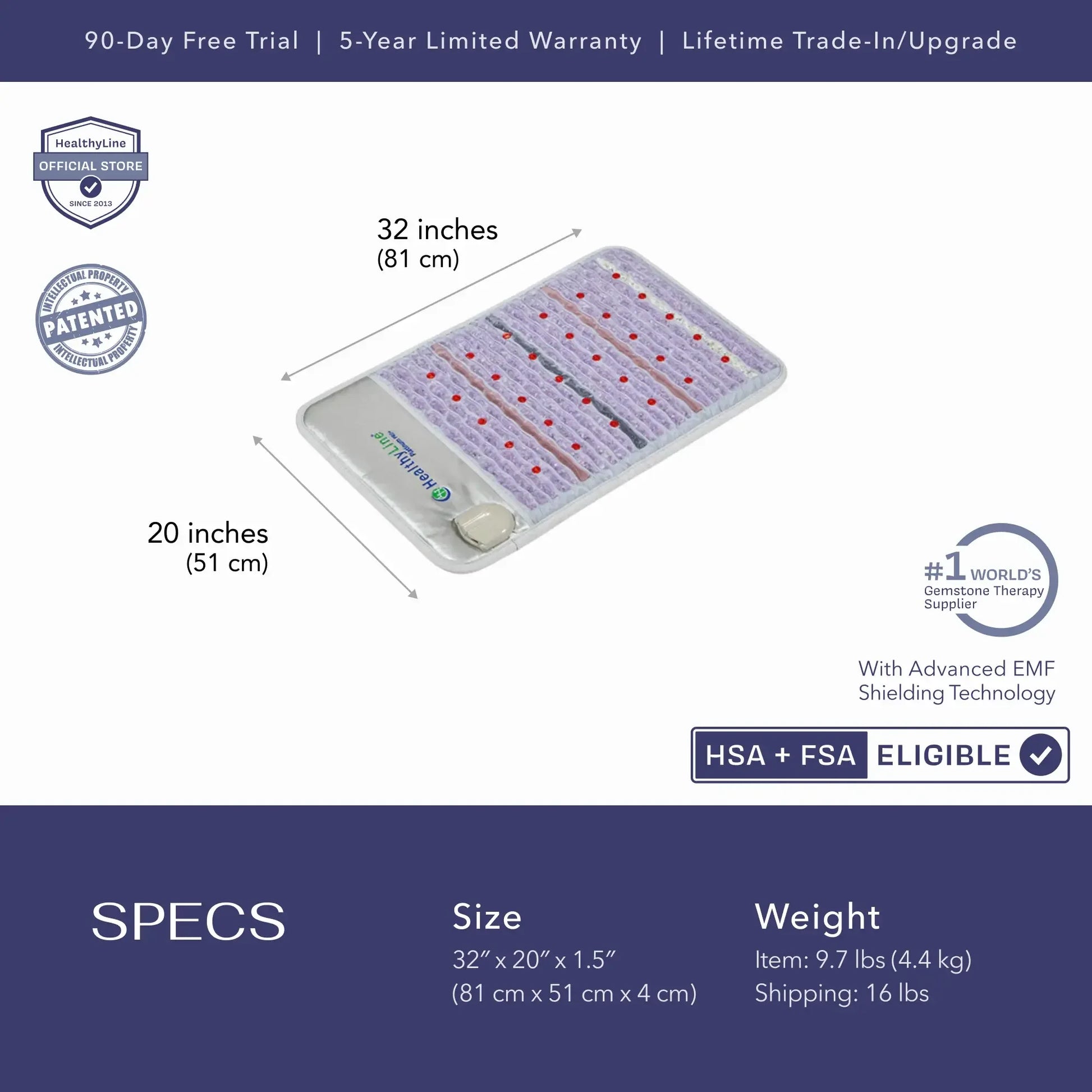 HealthyLine Platinum Series | PEMF Far Infrared Heating Mats - Elite Holistic Fitness