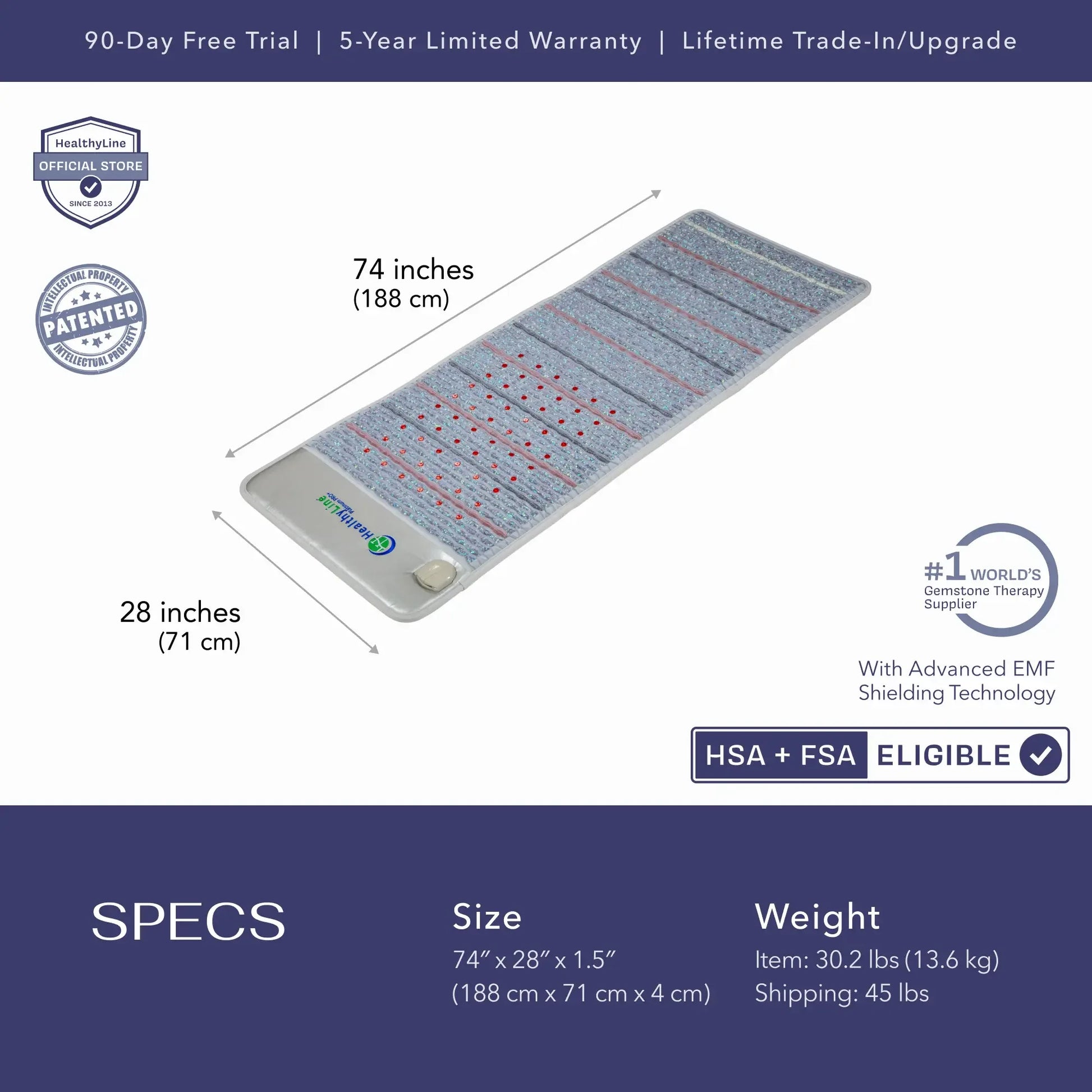 HealthyLine Platinum Series | PEMF Far Infrared Heating Mats - Elite Holistic Fitness