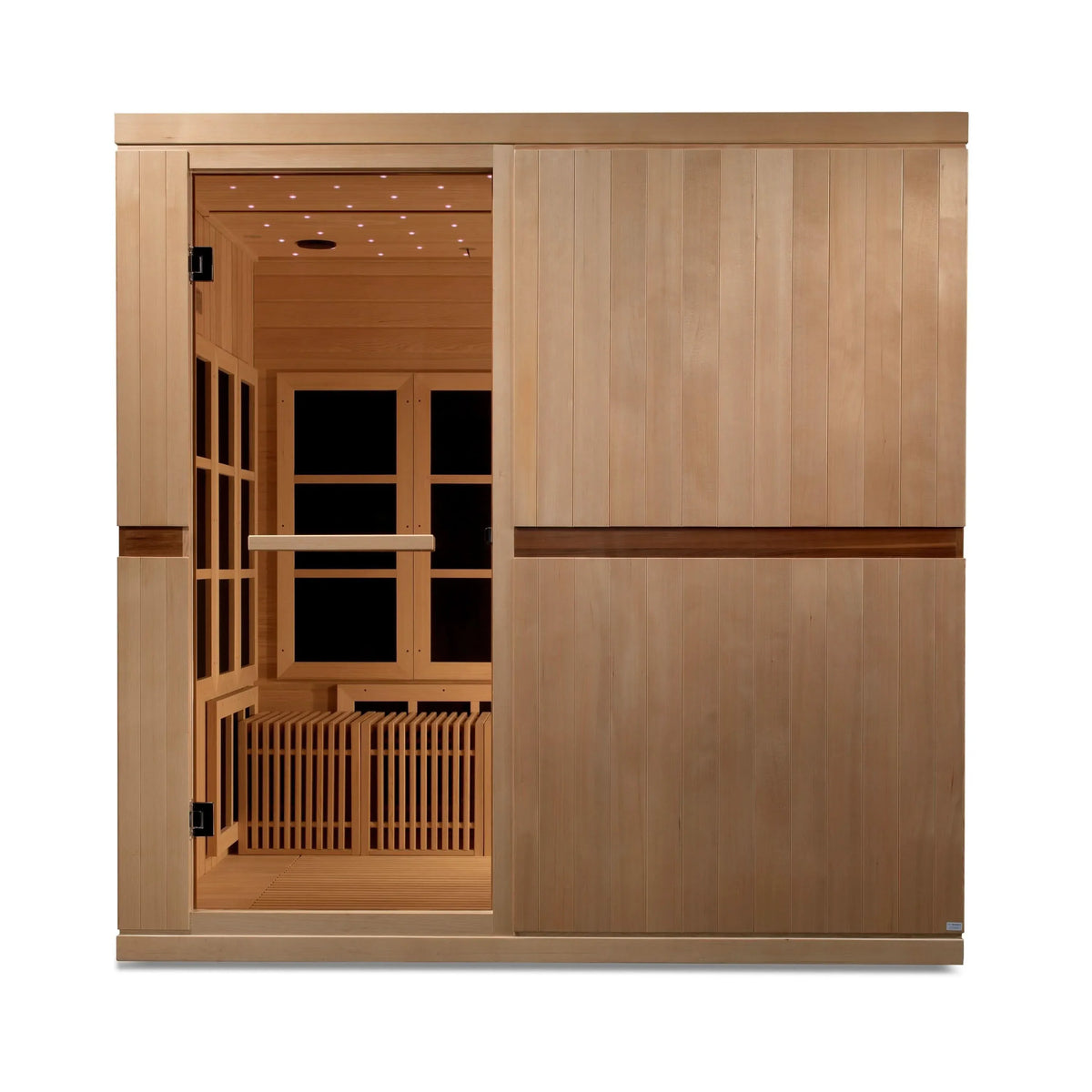 Golden Designs: Catalonia 8 Person Near Zero EMF FAR Infrared Sauna (2025) - Elite Holistic Fitness