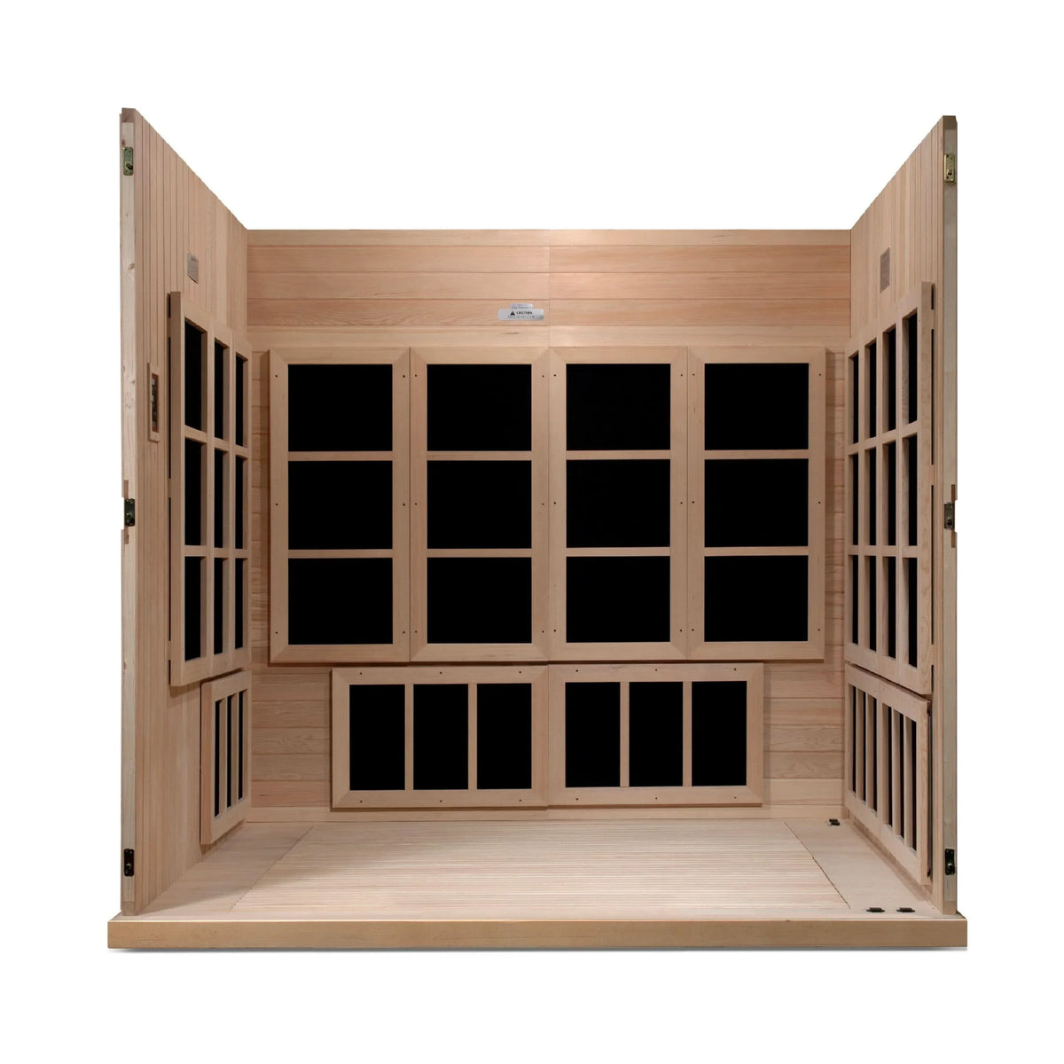 Golden Designs: Catalonia 8 Person Near Zero EMF FAR Infrared Sauna (2025) - Elite Holistic Fitness