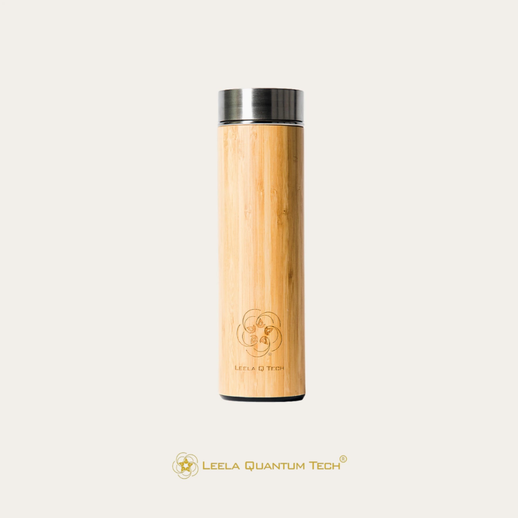 Leela Quantum H.E.A.L.® Quantum Energy Bamboo Water Bottle