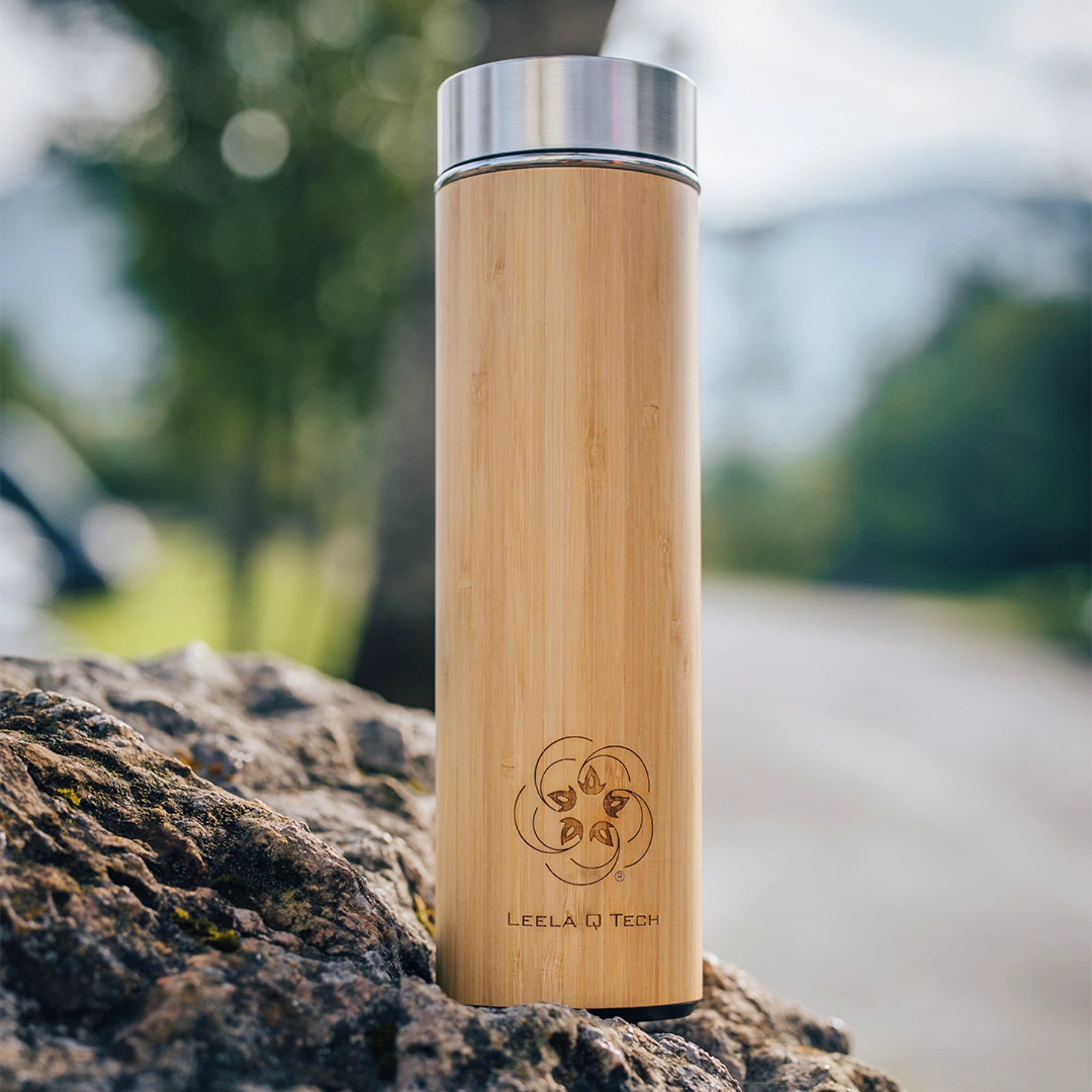 Leela Quantum H.E.A.L.® Quantum Energy Bamboo Water Bottle