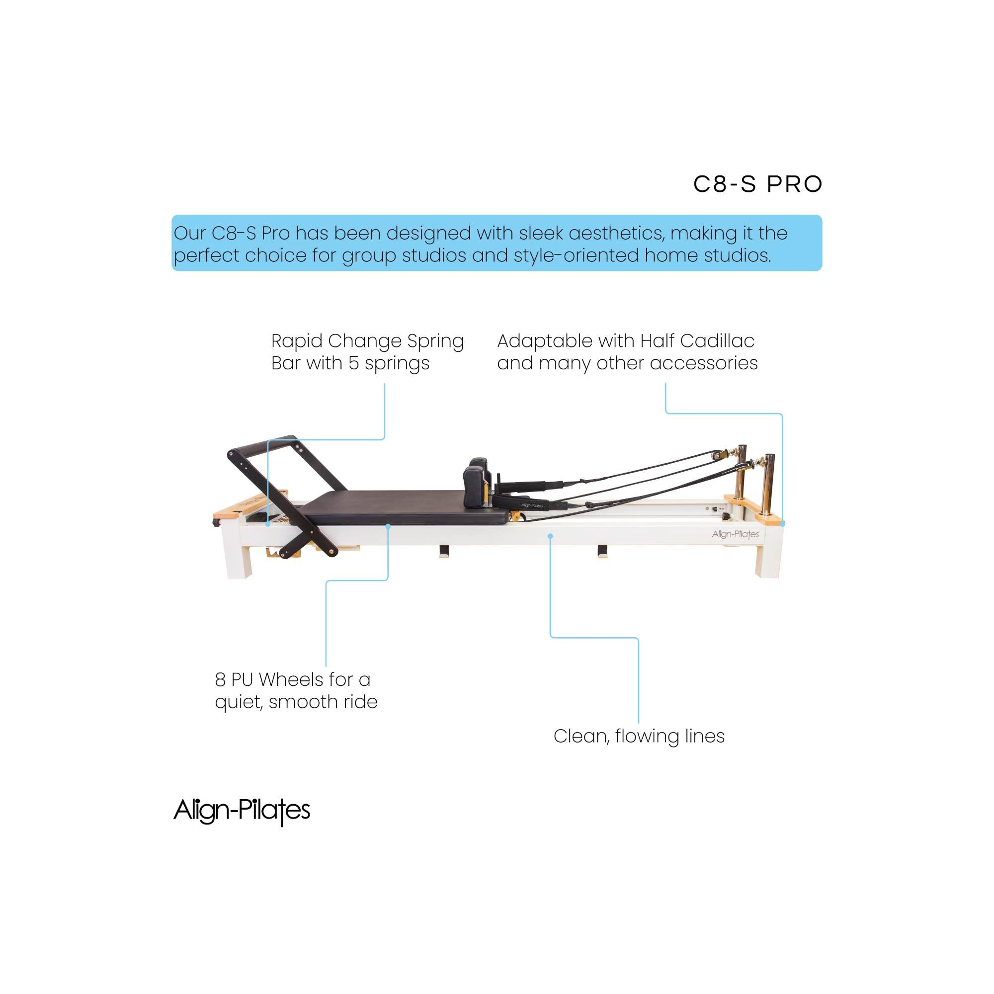 Align-Pilates: C8-S Pro Pilates Reformer