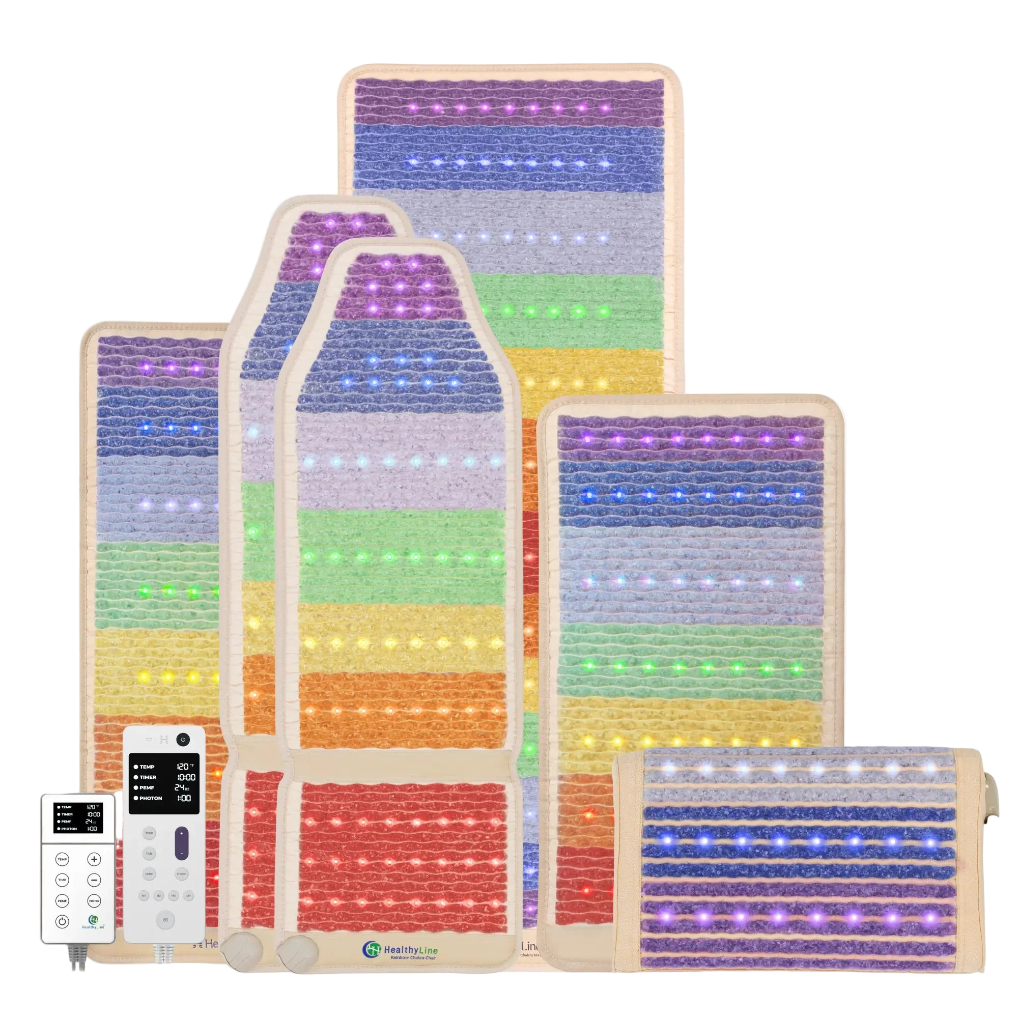 HealthyLine Rainbow Chakra Series | PEMF Far Infrared Heating Mats
