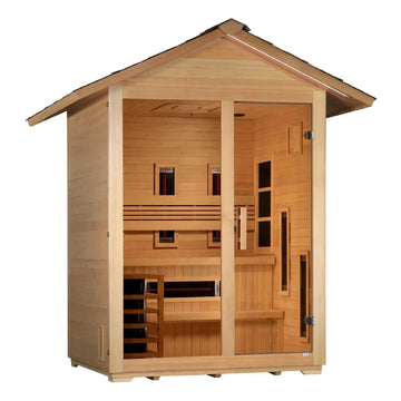 Golden Designs: Carinthia 3 Person Hybrid Outdoor Sauna - Elite Holistic Fitness