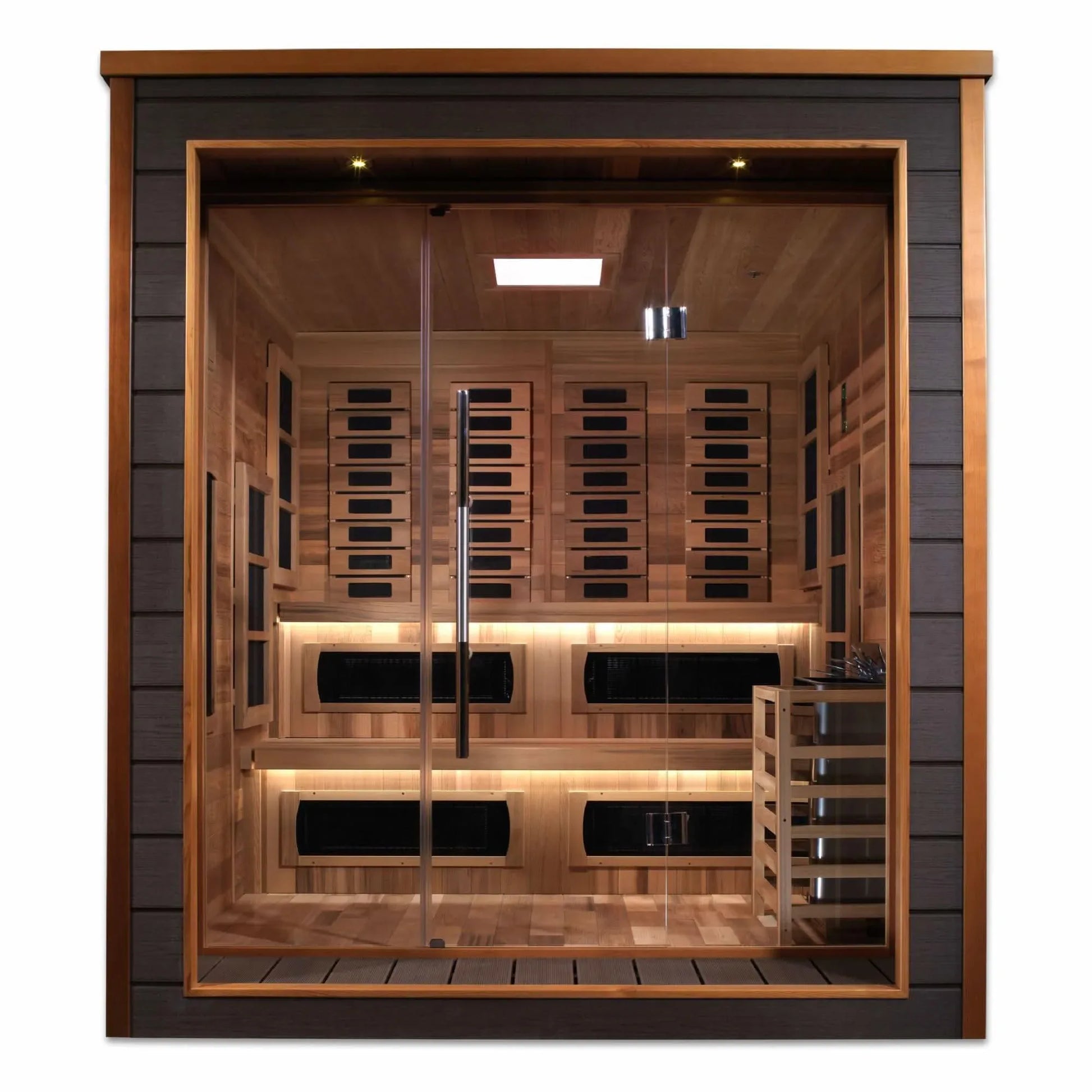 Golden Designs Karlstad 6 Person Outdoor-Indoor Hybrid Sauna - Elite Holistic Fitness