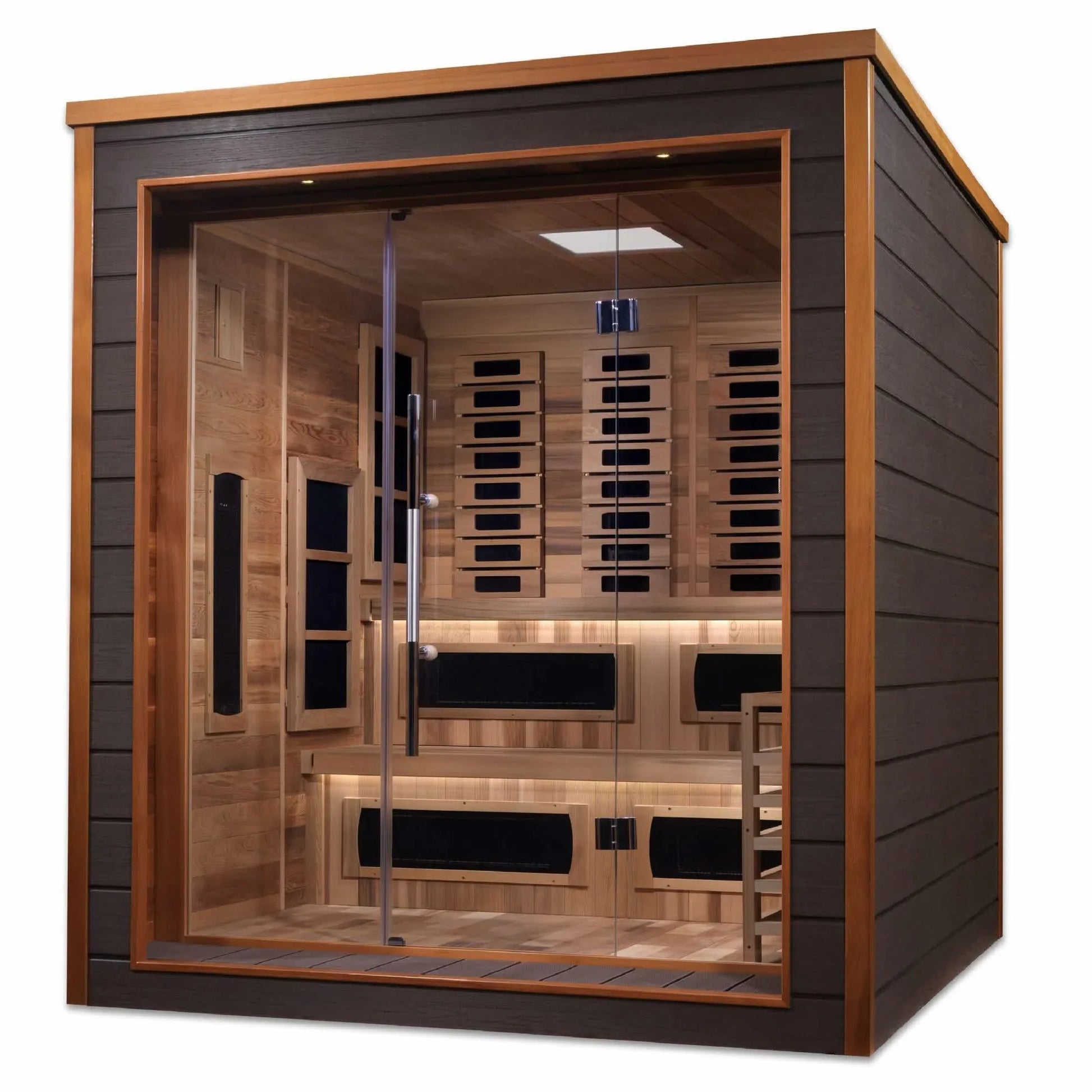 Golden Designs Karlstad 6 Person Outdoor-Indoor Hybrid Sauna - Elite Holistic Fitness