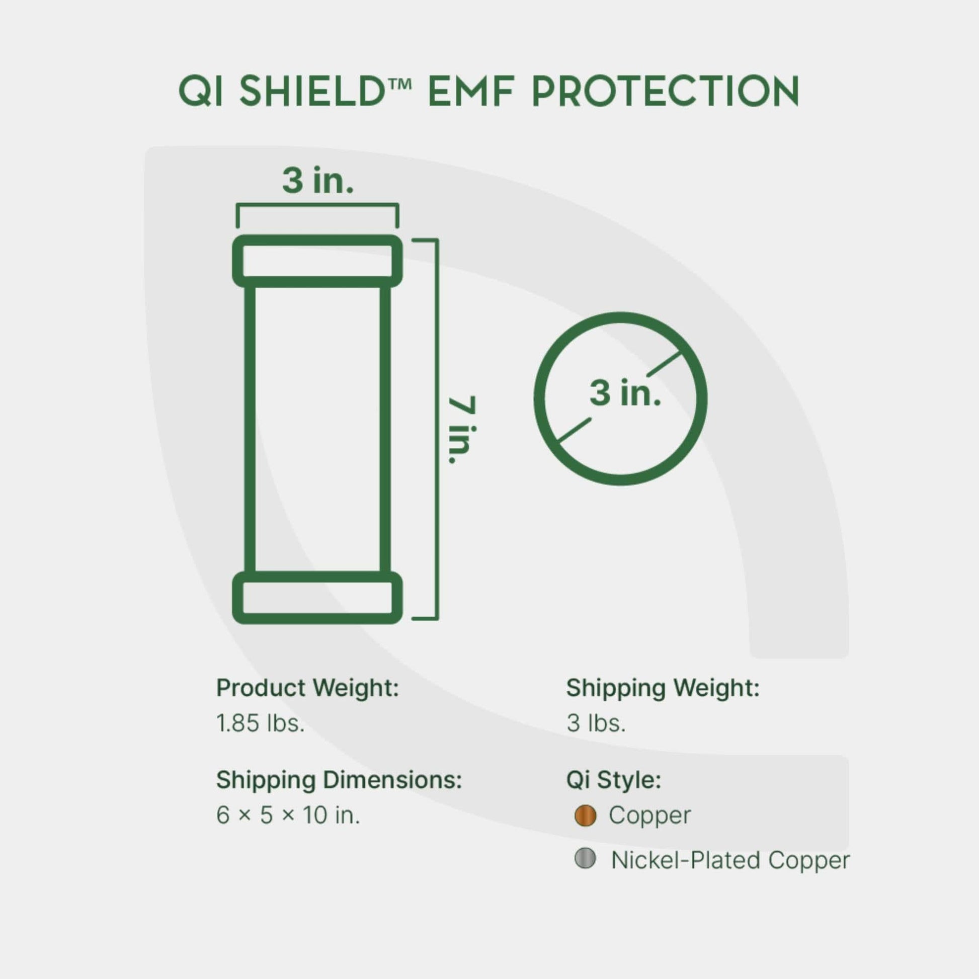 Qi-Shield EMF Protection with Waveguard Technology.